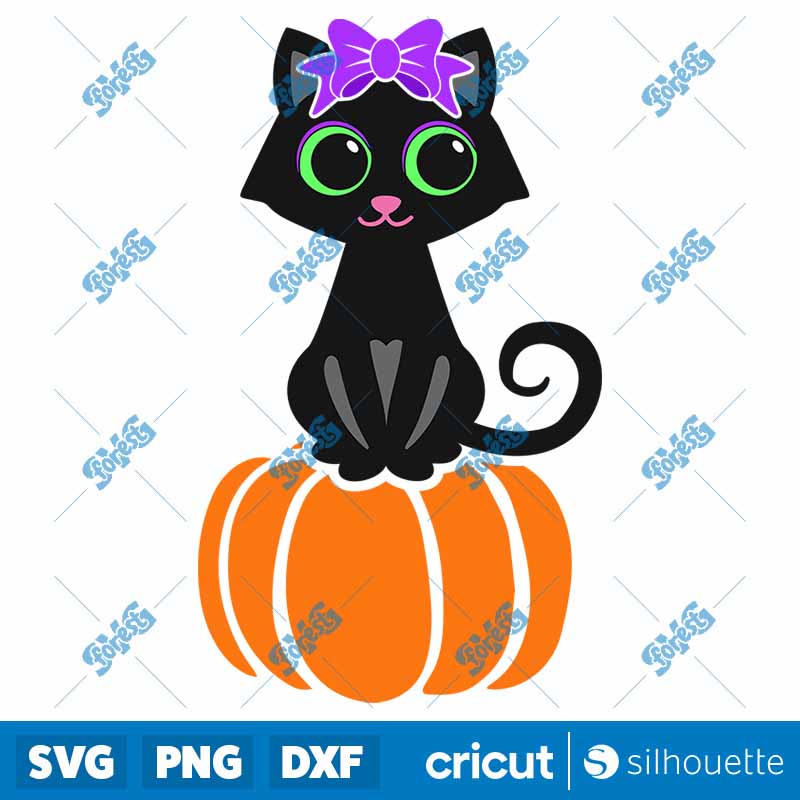 Cute Black Cat SVG