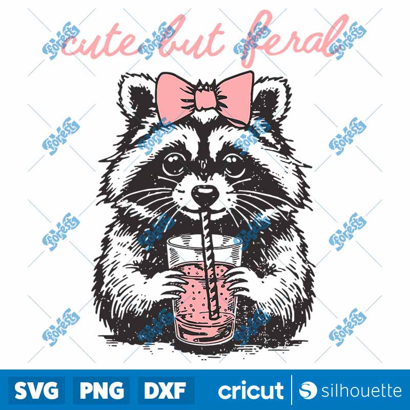 Cute But Feral Raccoon Lover
  SVG