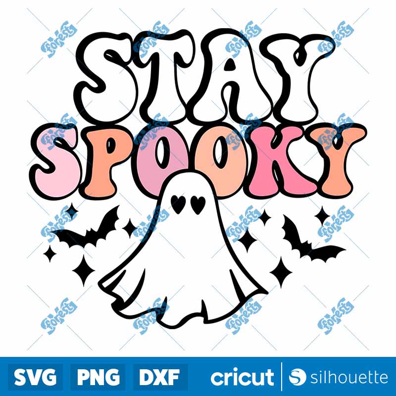 Cute Ghost Stay Spooky SVG-PNG