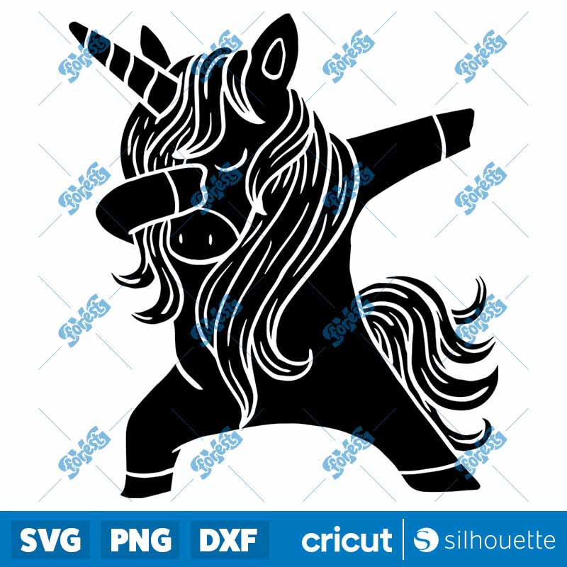 Dabbing Unicorn SVG