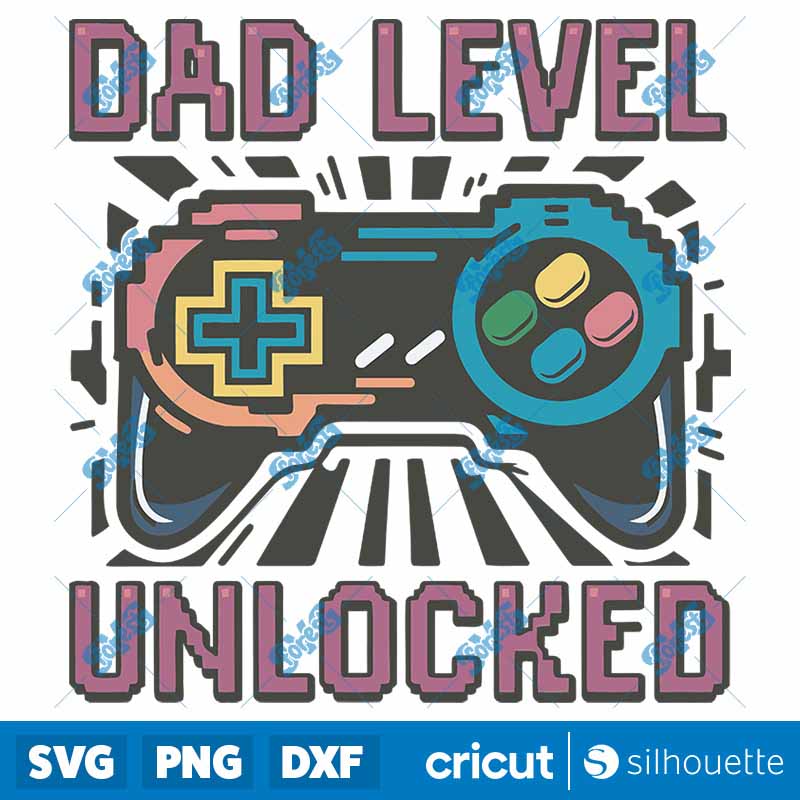 Dad Level Unlocked Gaming
  Controller SVG