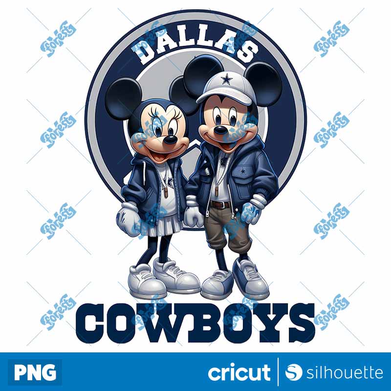 Dallas Cowboys Mickey Minnie
  NFL PNG