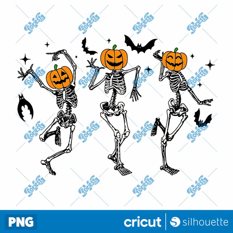 Dancing Skeleton Halloween PNG