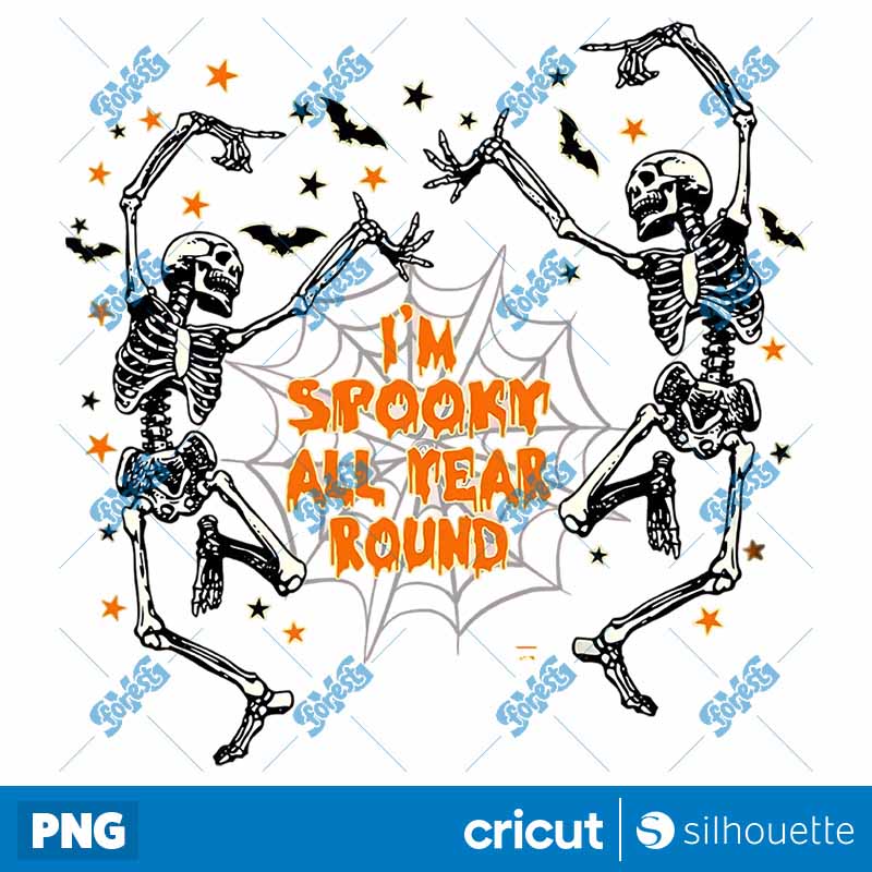 Dancing Skeleton I Am Spooky
All Year Round Halloween PNG