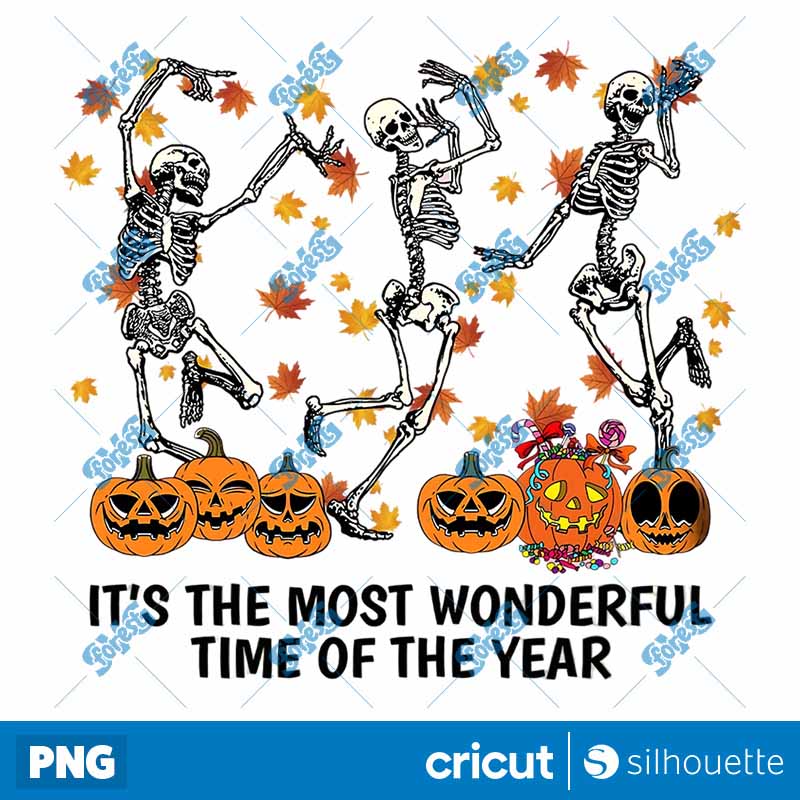 Dancing Skeleton Its The Most
Wonderful Time Of The Year PNG