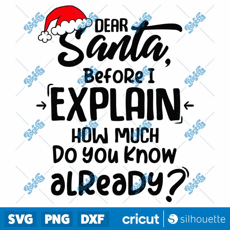 Dear Santa Before I Explain
How Much Do You Know Already SVG