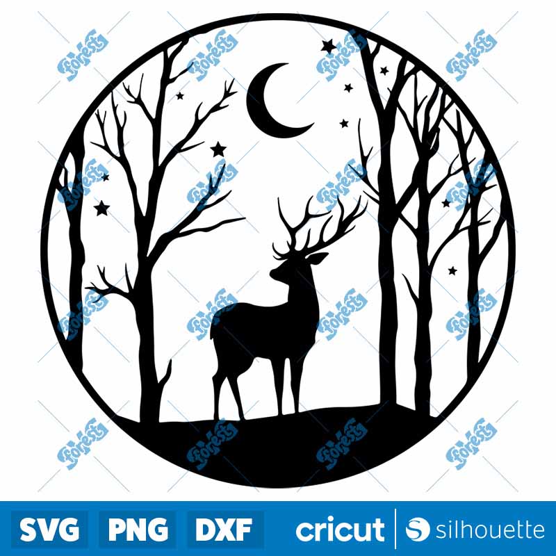 Deer Forest SVG