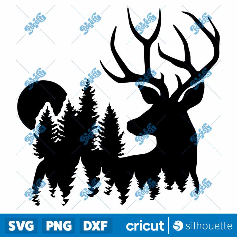 Deer Forest SVG