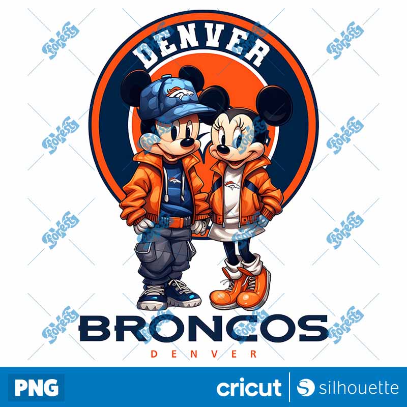 Denver Broncos Mickey Minnie
  NFL PNG