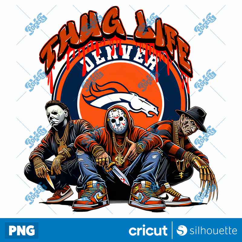 Denver Broncos Thug Life
  Horror NFL Football PNG