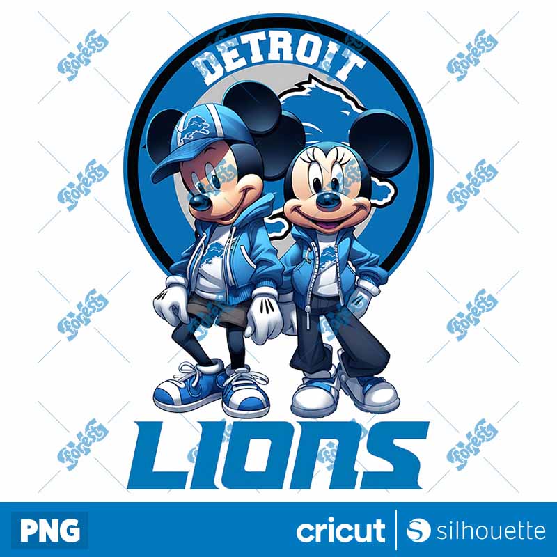 Detroit Lions Mickey Minnie
  NFL PNG