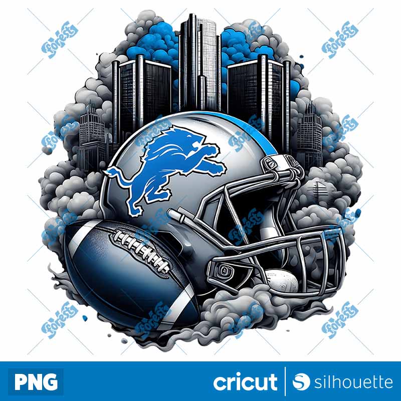 Detroit Lions NFL Helmet PNG