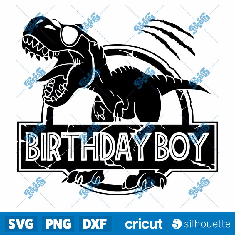 Dinosaur Birthday Boy SVG