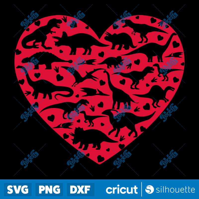 Dinosaur Heart SVG