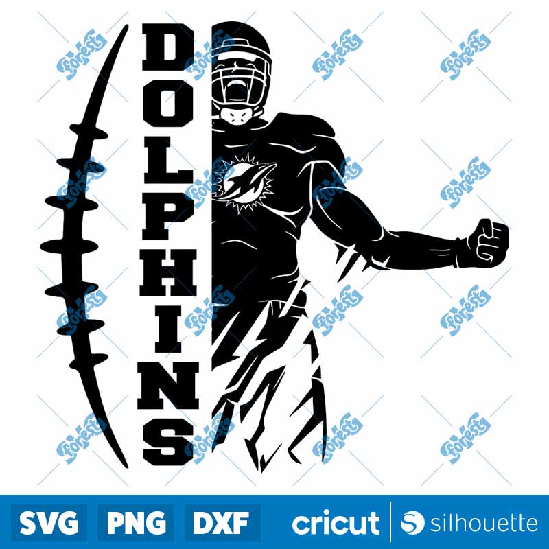 Dolphins Football Player SVG