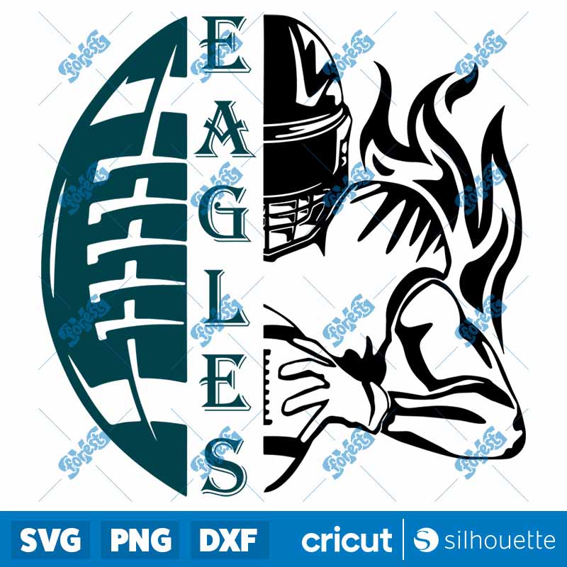 EAGLES Half Football Half
  Player SVG