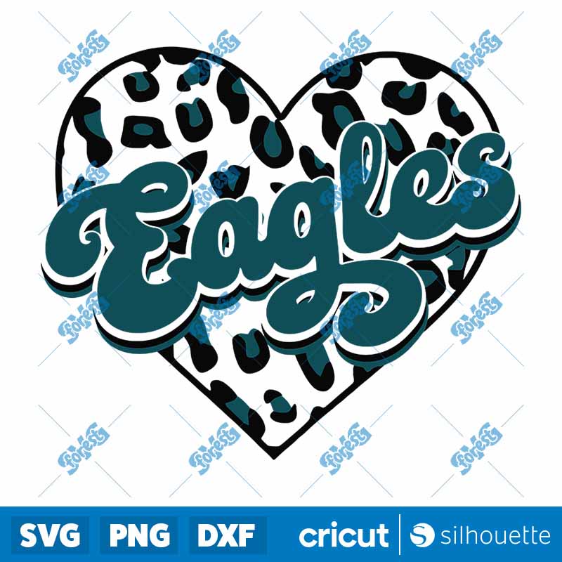 Eagles Heart Leopard SVG