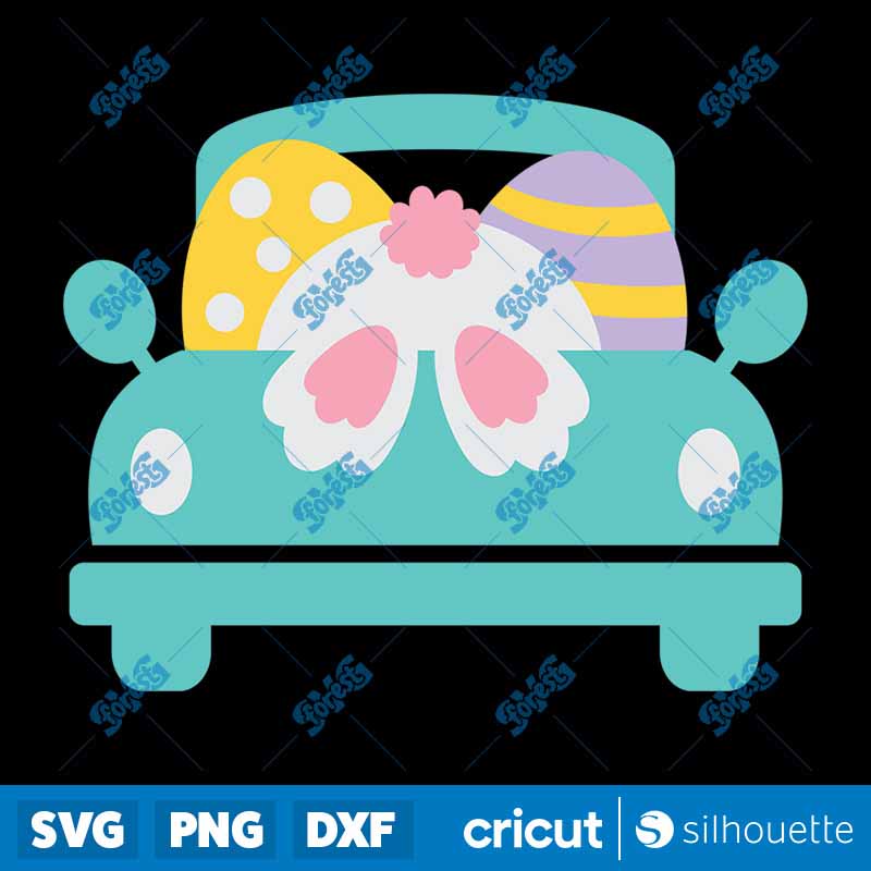 Easter Bunny Truck SVG