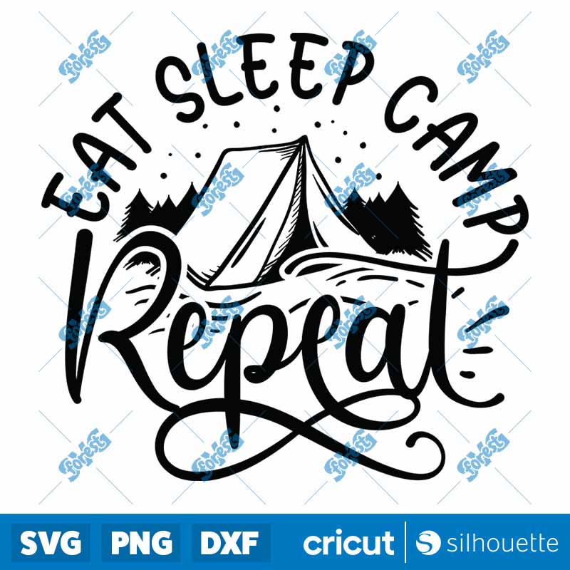 Eat Sleep Camp SVG