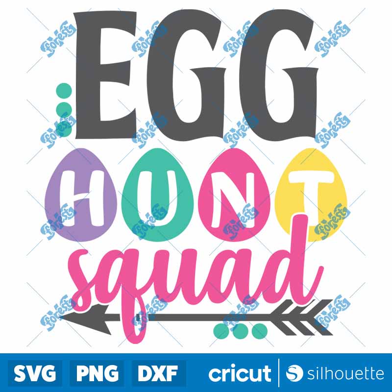 Egg Hunt Squad Girl SVG