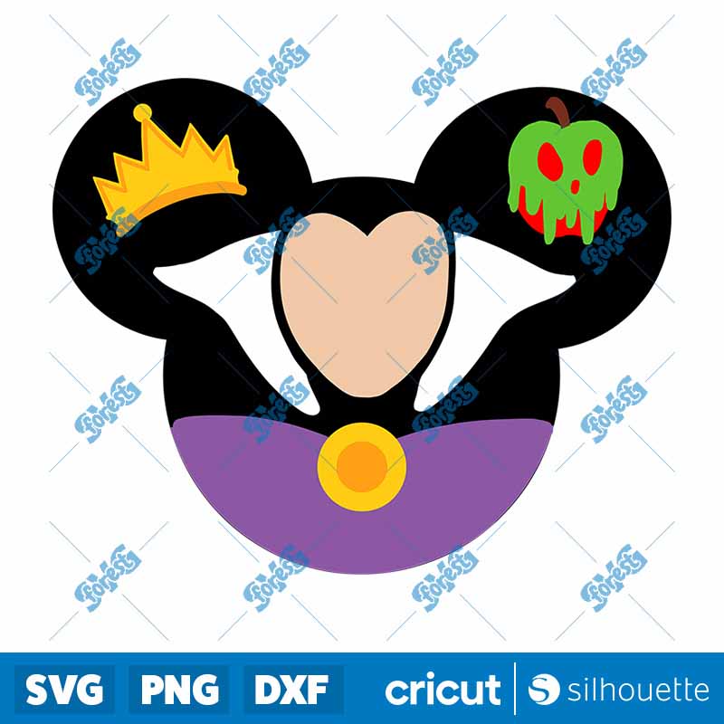 Evil Queen Mouse Head SVG