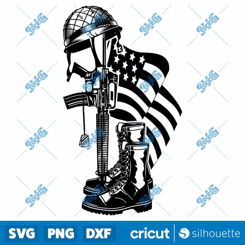 Fallen Soldier Tribute SVG