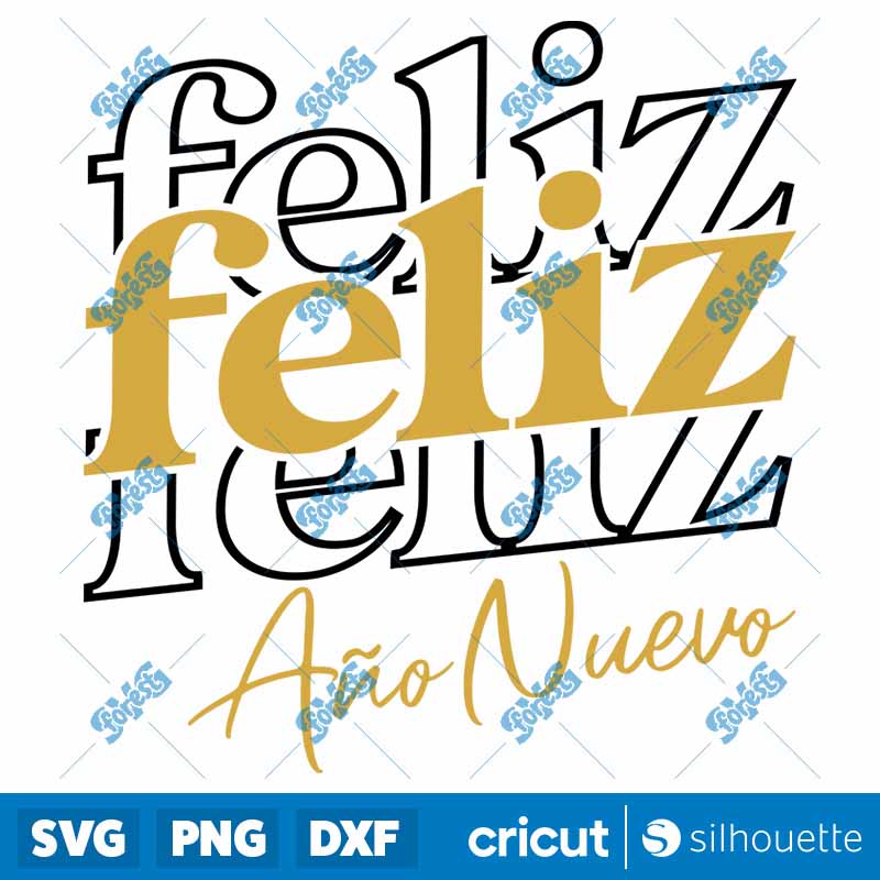 Feliz Feliz Feliz A?o Nuevo
  SVG