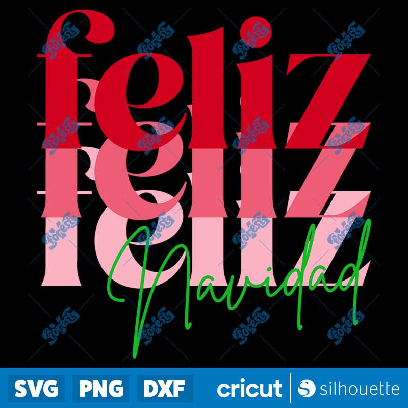 Feliz Feliz Feliz Navidad SVG