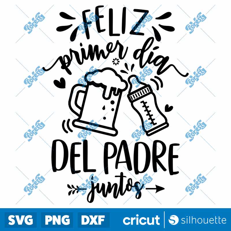 Feliz Primer Dia del Padre
  Juntos SVG