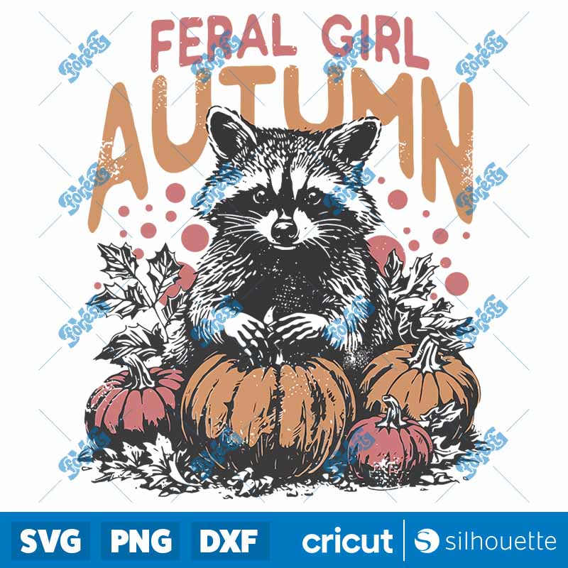 Feral Girl Autumn SVG