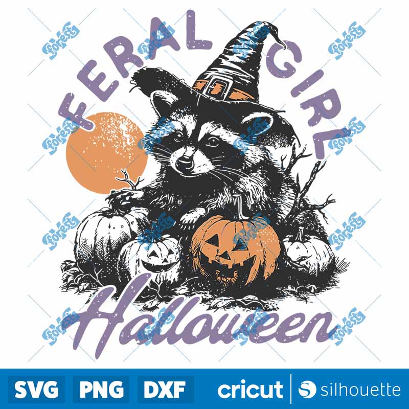 Feral Girl Halloween SVG