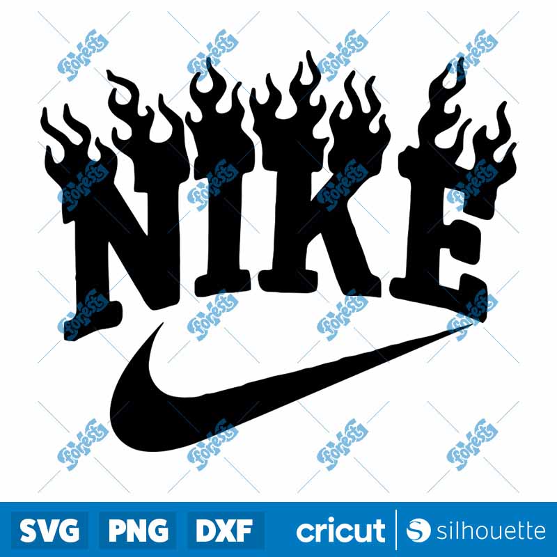 Fire Nike Logo SVG