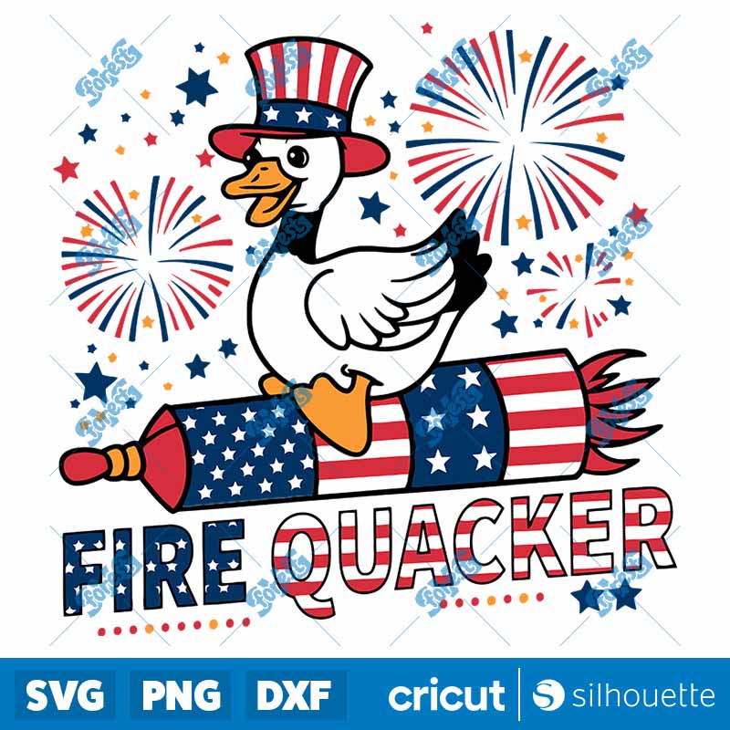 Fire Quacker Goose Meme 4th Of
July SVG