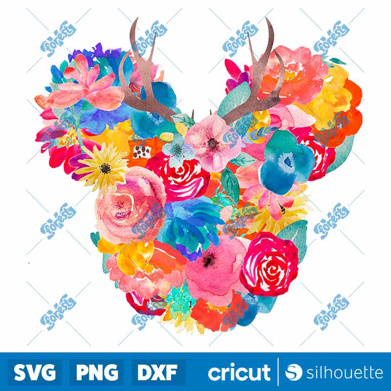 Floral Mouse With Antlers
  Vacation Design