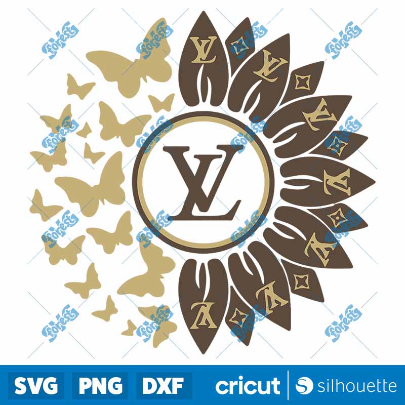 Flowers Louis Vuitton SVG