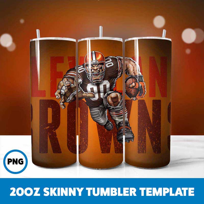 Football Mascot Browns Tumbler
  Wrap