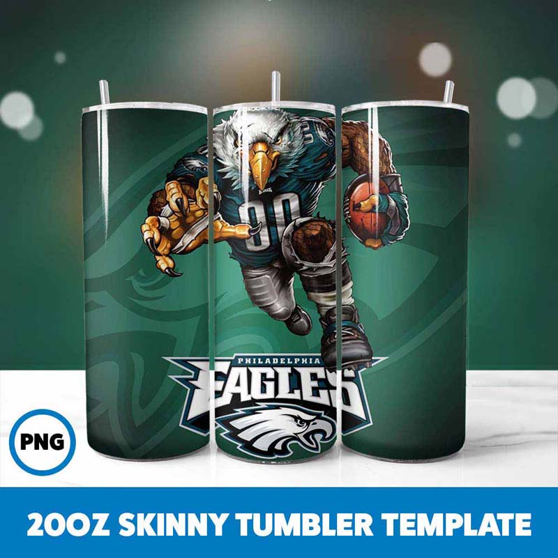 Football Mascot Philadelphia
  Eagles Tumbler Wrap