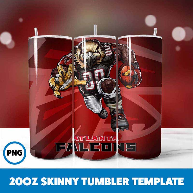 Football Mascot Atlanta
  Falcons Tumbler Wrap