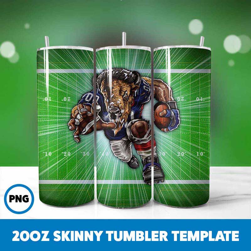 Football Mascot Tumbler Wrap