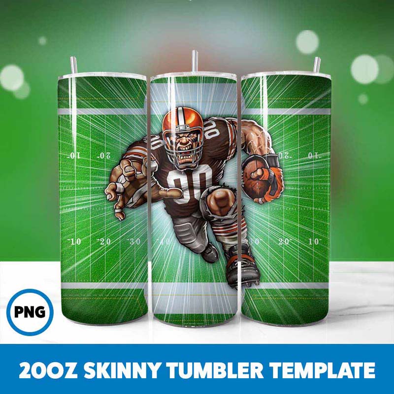 Football Mascot Tumbler Wrap