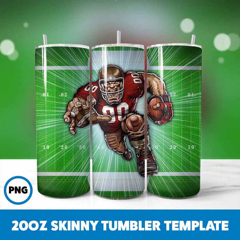 Football Mascot Tumbler Wrap