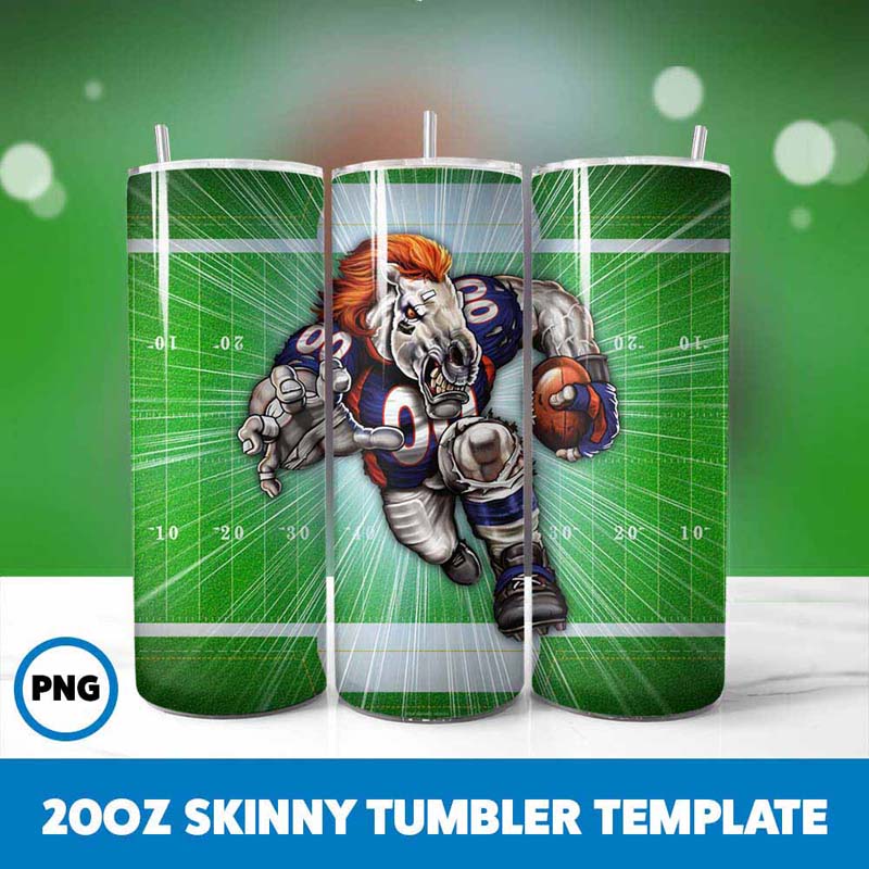 Football Mascot Tumbler Wrap