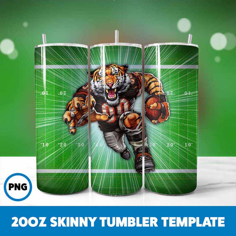 Football Mascot Tumbler Wrap