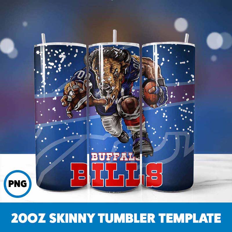 Football Mascot Buffalo Bills
  Tumbler Wrap