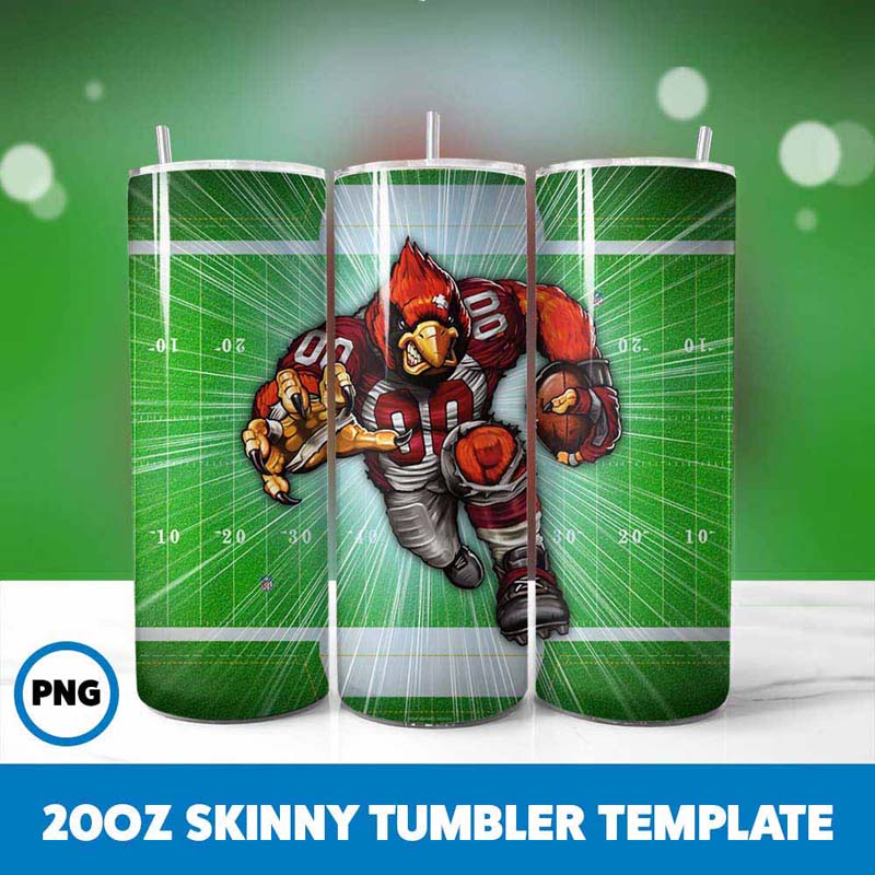 Football Mascot Tumbler Wrap