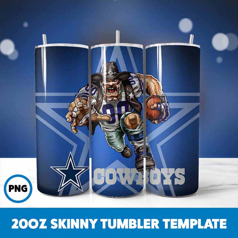 Football Mascot Cowboys
  Tumbler Wrap