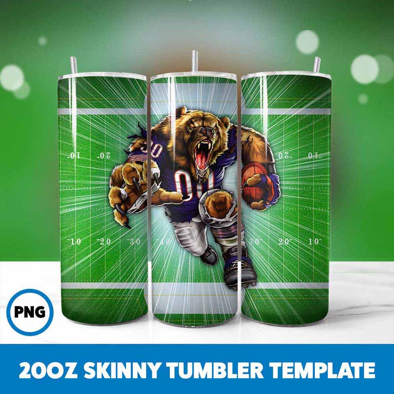 Football Mascot Tumbler Wrap