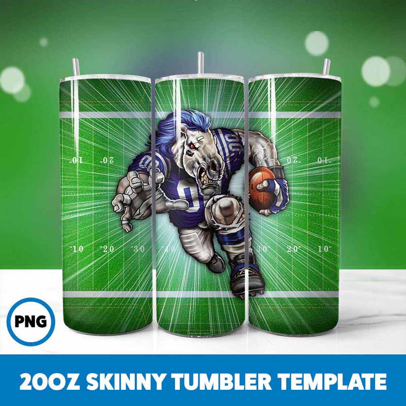 Football Mascot Tumbler Wrap