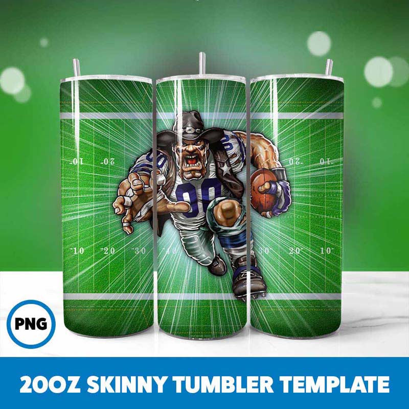 Football Mascot Tumbler Wrap