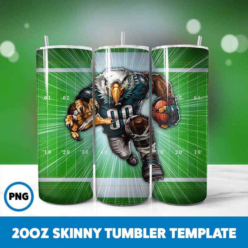 Football Mascot Tumbler Wrap